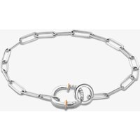 Clogau Silver & 9ct Rose Gold Connection Interlocking Arches Bracelet 3SCRL0744