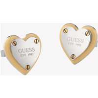 Guess All You Need Is Love Engraved Heart Stud Earrings JUBE04209JW YGRH
