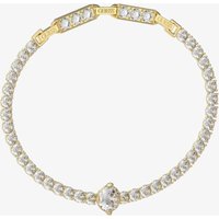 Guess Arm Party Gold Plated Round Crystal Tennis Bracelet JUBB04220JW YGT U