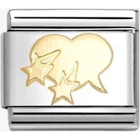 Nomination CLASSIC Gold Heart Speech Bubble Charm 030116/22