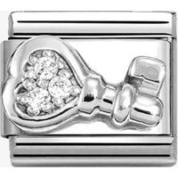 Nomination CLASSIC Silvershine White Cubic Zirconia Key Charm 330304/48