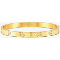 Nomination Pretty Bangles Gold Plated Heart Half Set Cubic Zirconia Bangle 029503/006