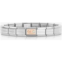 Nomination CLASSIC Rose Gold & Silver October White Opal Bracelet 430508/10