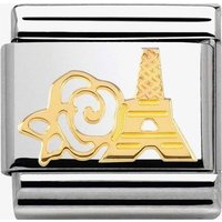 Nomination CLASSIC Gold Madame Monsieur Rose Eiffel Tower Charm 030162/18