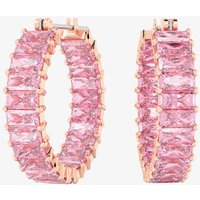 Swarovski Matrix Rose Gold Plated Hoop Earrings 5657726
