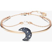 Swarovski Luna Rose Gold Tone Plated Moon Bangle 5671586 (M)