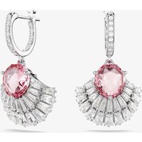 Swarovski Idyllia Rhodium Plated Pink Shell Dropper Earrings 5680295