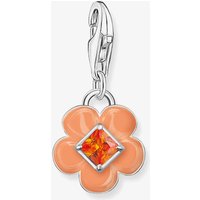 THOMAS SABO Silver Orange Cold Enamel & Cubic Zirconia Flower Charm 2029-041-8