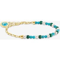THOMAS SABO Gold Plated Multi-Stone 19cm Bead Charm Bracelet A2130-140-7-17