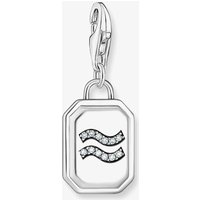 THOMAS SABO Silver Octagonal Cubic Zirconia Aquarius Charm 2143-643-21