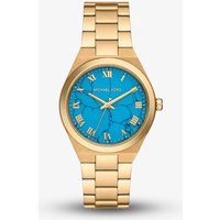 Michael Kors Lennox Gold Plated Blue Dial Watch MK7460