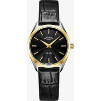 Rotary Ultra Slim Black Leather Watch LS08011/04