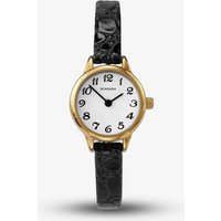 Sekonda Easy Reader Gold Plated Black Strap Watch 4473