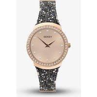 Sekonda Seksy Black Crystal Watch 40041
