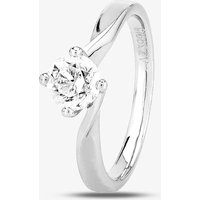 1888 Collection Platinum 0.70ct Diamond Twisted Solitaire Ring RI-1027(.70CT PLUS)- G/VS2/0.71ct