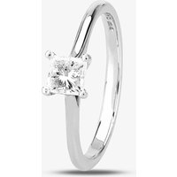 1888 Collection Platinum 0.50ct Princess-Cut Diamond Classic Solitaire Ring RI-2022(.50CT PLUS) F/SI2/0.52ct