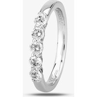 1888 Collection Platinum 0.50ct Five-Stone Diamond Ring HET1001(.50CT PLUS)- G-H/SI1-SI2/0.50ct
