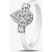 9ct White Gold Pear Shaped 0.5ct Diamond Shoulder Cluster Ring 31138YW/50-9 P