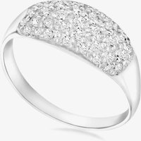Sterling Silver Pave Crystal Dome Ring (P) 8.84.6891 P