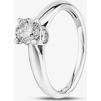 18ct White Gold 1.00ct Diamond Bridge Accent Solitaire Ring THR17230-100 O