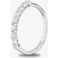 Starbright Silver Cubic Zirconia Claw Set Half Eternity Ring R6545 1/3 3A (57)