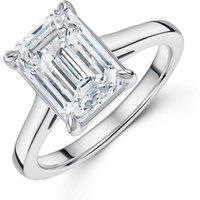 Platinum Emerald Minimize 3.00ct Lab Grown Diamond Solitaire