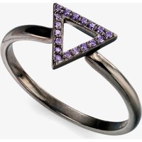 Oxidised Purple Cubic Zirconia Ring R3421M-58 (Q 1/4)