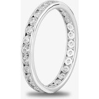 Starbright Silver 2mm Cubic Zirconia Channel Set Full Eternity Ring R4179(2M) 3A (56)