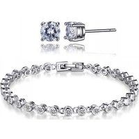 Swarovski Crystals Tennis Bracelet with FREE Earrings!