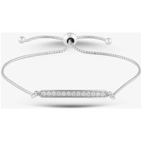 Silver & Cubic Zirconia Bar Toggle Bracelet 2THB018604