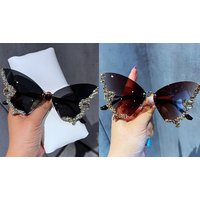 Observation Rhinestone Butterfly Sun shades – 5 Colors