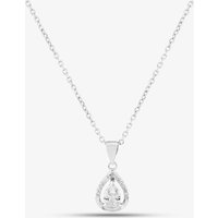 Silver Cubic Zirconia Teardrop Pendant P612484