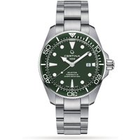 Certina DS Motion Diver Mens Watch CO032.607.11.091.00 Inexperienced Dial Metal Bracelet