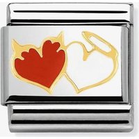 Nomination CLASSIC Gold Love Heart Angels and Devils Charm 030253/27