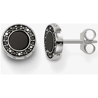 THOMAS SABO Silver Black Pave Onyx Stud Earrings H1861-641-11