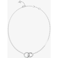 Guess Forever Links Silver Tone Crystal Chain Necklace UBN02191RH