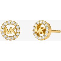 Michael Kors Gold Plated Round Cubic Zirconia Halo Stud Earrings MKC1727CZ710