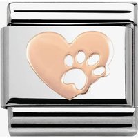 Nomination CLASSIC Rose Gold Heart Pawprint Charm 430104/12