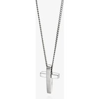 Fred Bennett Stainless Steel Matte Polished Cross Pendant P2542