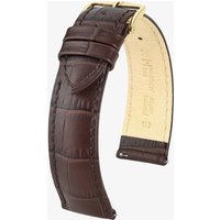HIRSCH Duke 14mm Medium Brown Leather Watch Strap 01028110-1-14