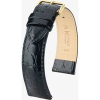 HIRSCH Crocograin 14mm Medium Black Leather Watch Strap 12302850-1-14
