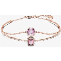 Swarovski Stilla Pink Mixed Cuts Rose Gold Tone Plated Bangle 5668243 (M)