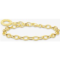 THOMAS SABO 18ct Gold Plated Oval Belcher Charm Bracelet X0031-413-39-L19,5