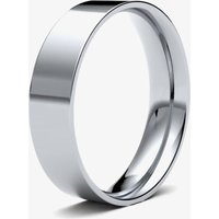 Platinum 5.0mm Flat Court Wedding Ring 5GLE-PT
