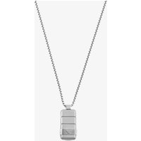Emporio Armani Stainless Steel Panelled Dog Tag Eagle Logo Necklace EGS3078040