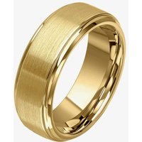Fred Bennett 8mm Brushed Gold Plated Tungsten Ring R3862 60
