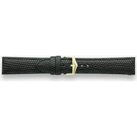 Darlena Chester Black Leather Gold Buckle Watch Strap 1203