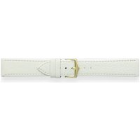 Darlena York White Leather Gold Buckle Watch Strap 1302