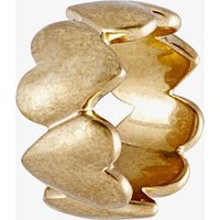 SENCE Twilight Gold Plated Matte Heart Band Ring V008