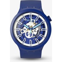 Swatch Unisex Iswatch Blue & White Dial Watch SB01N102